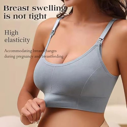 LiMira Nursing Bra Set, Wireless Soft Breathable, Detachable Adjustable Straps, Maternity Bras, 90% Polyamide 10% Elastane - size: Small