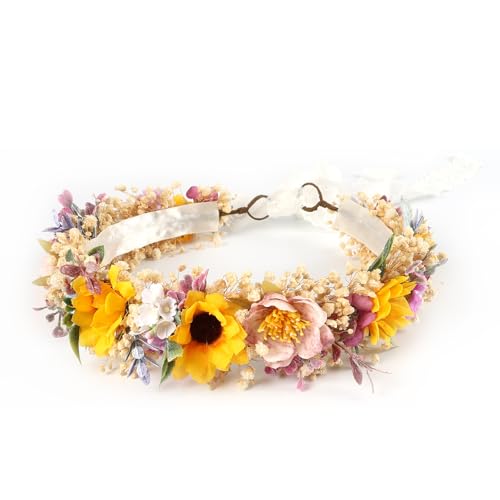 Sunflower Flower Crown for Girls Birthday Gift - color: Sunflower-Child