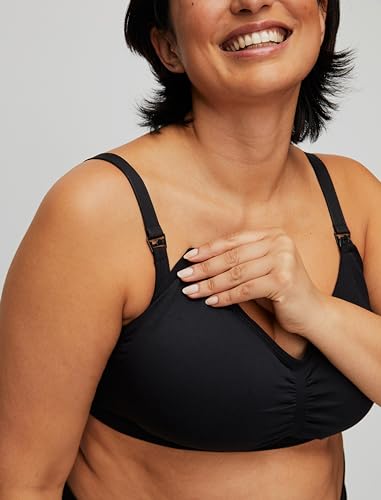 Motherhood Maternity Women’s Plus-Size Seamless Nursing Bras 2-Pack (S-3X) - color: Black/Sandshell, size: Medium
