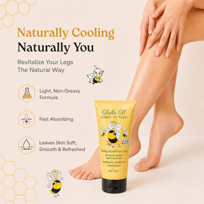 BELLA B Pregnancy Leg And Foot Cream 6 oz - Best Pregnancy Lotion For Feet - Made with Natural Ingredients - Bella B Lotion for Pregnancy Soreness