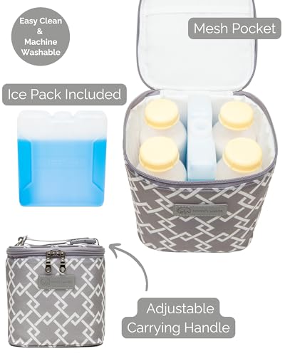 Sarah Wells Cold Gold Breastmilk Cooler with Ice Pack (Gray) - color: Gray