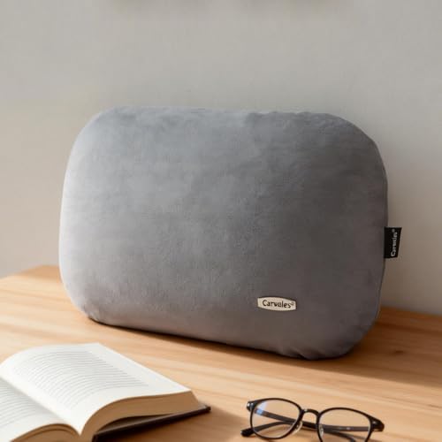 Latex Lumbar Support Pillow for Car Seat Cushion Lower Back Pain Relief - color: Grey