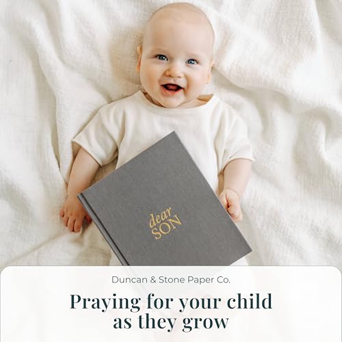 Duncan & Stone Dear Son Boy Mom Baby Memory Book Journal, Cream, 230pg - color: Cream