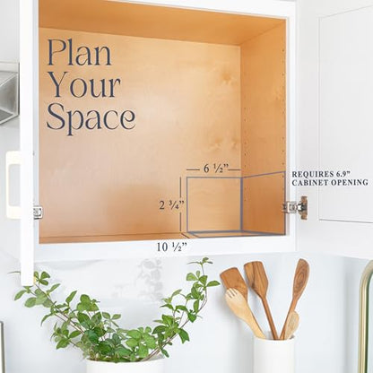 Pull Out Spice Rack for Cabinet, Spice Organizer 6-1/2"W x10-1/2"D x2-3/4”H - size: 6.5 Inch - Single