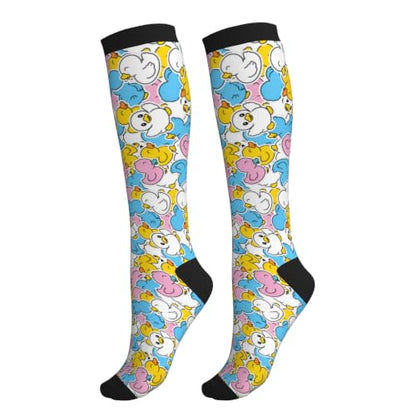 Compression Socks Women and Men 15-20mmHg-Circulation Support Socks for Athletic Running Cycling - color: Duck