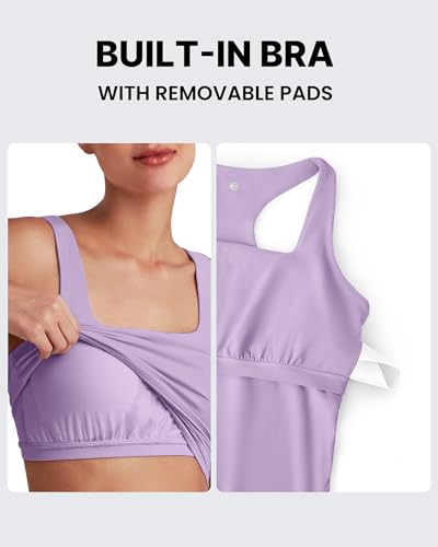 G4Free BareFeel Maternity Tank Tops with Removable Pads Pregnancy Clothes - color: Light Purple, size: Medium