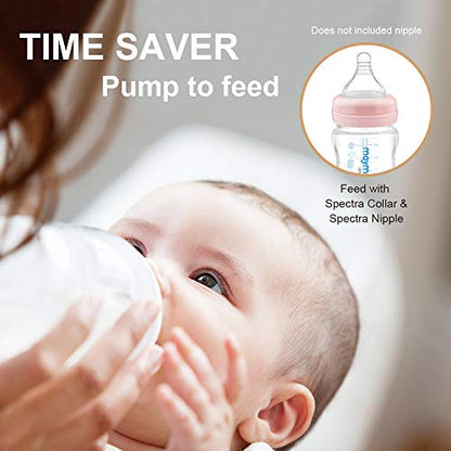 Maymom Wide-Mouth Milk Storage Collection Bottle with Travel Cap and Sealing Ring ; Can Replace Spectra S1 S2 Avent Natural Avent Classic Bottles (6pc 4.7Oz/140mL) - size: 3 Count (Pack of 2)