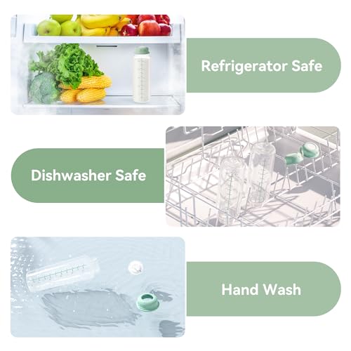 11oz Breastmilk Storage Bottles, BPA Free Narrow Neck Collection Bottle with Sealing Disk, Breast Milk Containers for Fridge & Momcozy Breast Milk Cooler 12oz, 2PCS - size: 11oz-2pcs