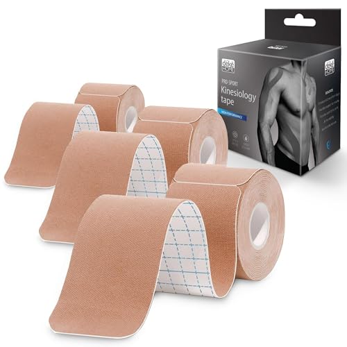 Deke Home - Kinesiology Tape Precut Strips (3 Pack), 20 Strong Adhesive 10in Elastic Strips, Waterproof Athletic Tape for Injuries, Knee, Ankle, Muscle, Joint, Latex-Free