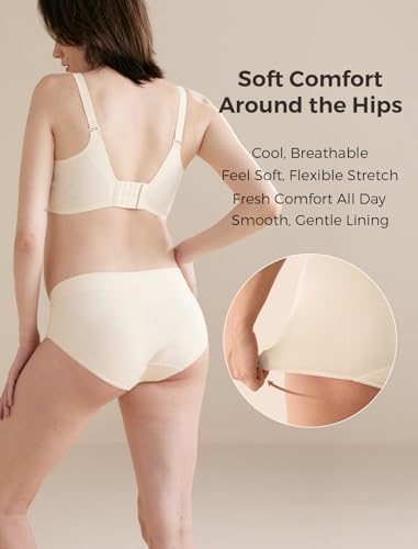 Momcozy Maternity Underwear, V-Front Seamless Under-Bump Panties, 4-Pack - size: X-Large