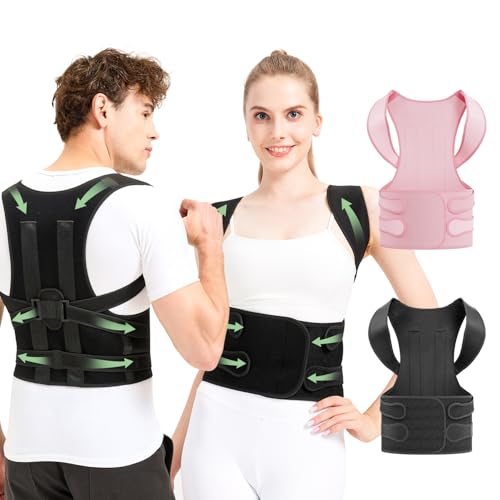 Posture Corrector for Women and Men Upper Pain Relief, Black, M - size: Medium (Waist 25"-32")
