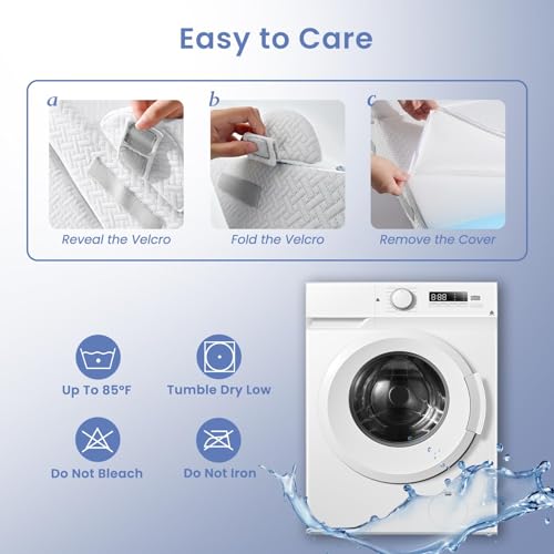 Sasttie Adjustable Wedge Pillow Set for After Surgery, White - color: White, size: Adjustable 9&12 Inch + 1 Head Pillow
