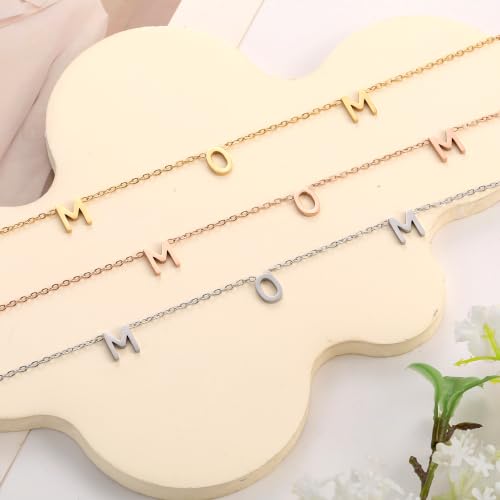 SKQIR Mama Necklaces for Women with Message Card - color: Rose Gold MOM