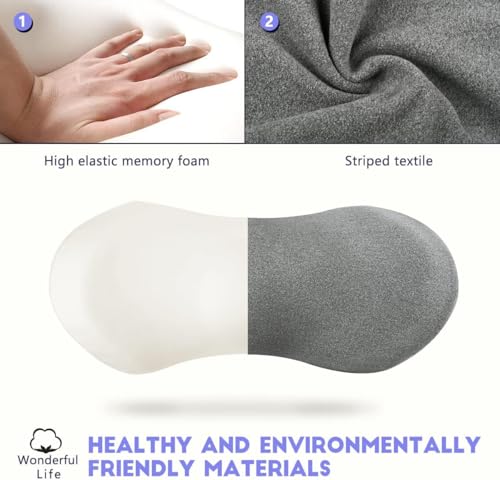 kasney Lumbar Support Pillow for Office Chair, Dark Gray - color: Dark Gray