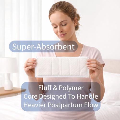 Vakly Postpartum Pads 6x17 Super Absorbent Incontinence Pads 20 Pack