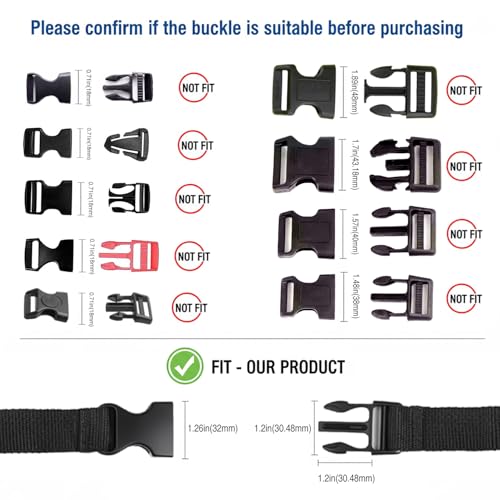 AiRunTech Extender Belt – Adjustable Strap Extension (2 Pack), Only Compatible with AiRunTech Waterproof Fanny Packs - size: 5 inches