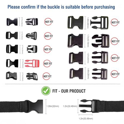 AiRunTech Extender Belt – Adjustable Strap Extension (2 Pack), Only Compatible with AiRunTech Waterproof Fanny Packs - size: 5 inches
