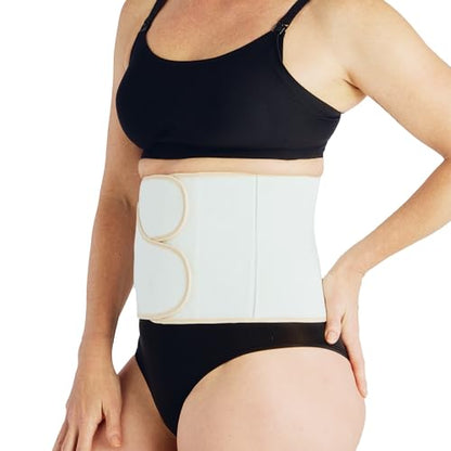 Belly Bandit BFF Postpartum Belly Wrap, Adjustable Abdominal Wrap - color: Cream, size: X-Large
