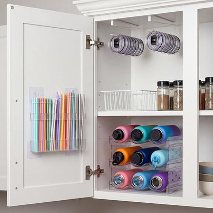 4 Pcs Water Bottle Organizer Set for Kitchen Cabinets - style: 3 Layer