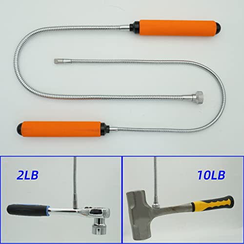 GUTIMORE Flexible Magnetic Pickup Tool Set, 2LB & 10LB,25"/26" Extension - style: FM2+10