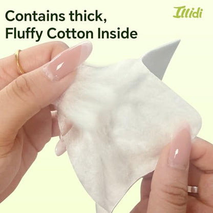 ILLIDI Premium Extra Large Cotton Pads 180 Count, Soft Face Pads - size: 180 Count (3.5''*4.3'')