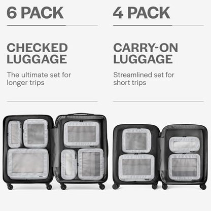 Aerotrunk Compression Packing Cubes for Travel, 4-Pack, Light Grey - color: Light Grey, size: 4-Pack
