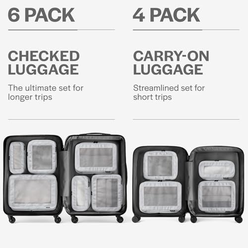 Aerotrunk Compression Packing Cubes for Travel, 4-Pack, Light Grey - color: Light Grey, size: 4-Pack