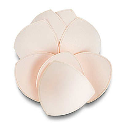 Bra Pad Inserts 4 Pairs, Push up Bra Pads - color: Beige Triangle, size: B/C