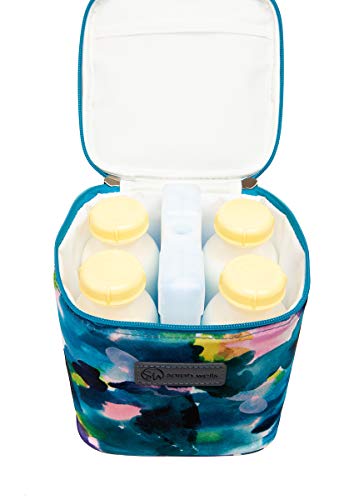 Sarah Wells Cold Gold Breastmilk Cooler with Ice Pack (Aquarelle) - color: Aquarelle
