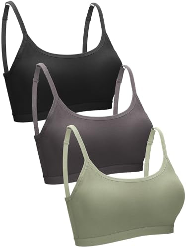 Blulu 3/6/12 Pack Camisole Bra Wireless Bralette - color: Moody Color, size: Small