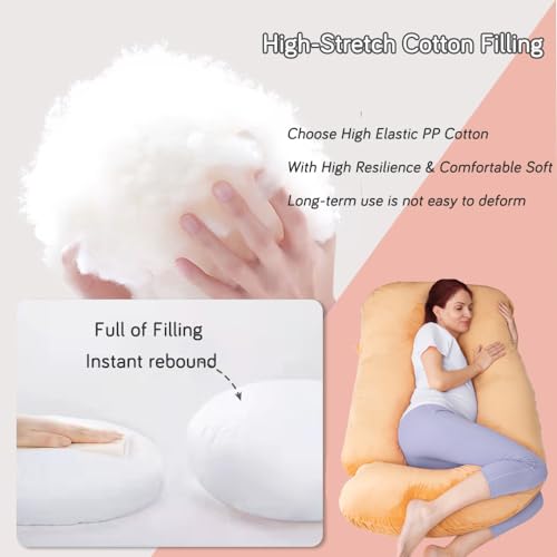60 Inch Pregnancy Pillow for Sleeping (Brown) - color: Brown