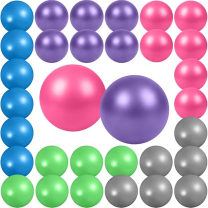 Teyva 40 Pcs Small Pilates Ball Bulk 9 Inch Mini Yoga Balls - color: Multicolor