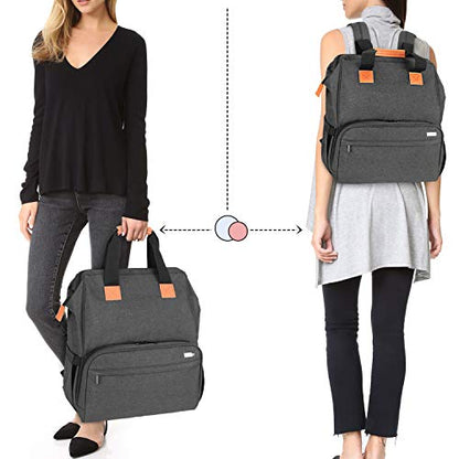 LUXJA Breast Pump Backpack Storage Bag for Cooler Bag & Laptop, Black - color: Black (Pump Bag)