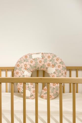 Nursing Pillow Covers 2 Pack, Stretchy Breastfeeding Pillow Covers for Baby - color: Bunny Garden