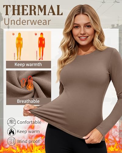 3 Pack Women's Thermal Maternity Shirts - color: Coffee, White, Black, size: X-Large
