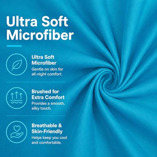 EVOLIVE Body Pillow Cover 21"x54", Microfiber, Hidden Zipper (Ocean) - color: Ocean