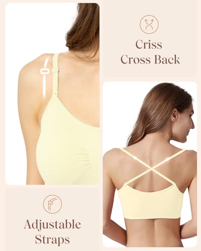Coobie Seamless Scoopneck Bra - color: Ivory, size: Large