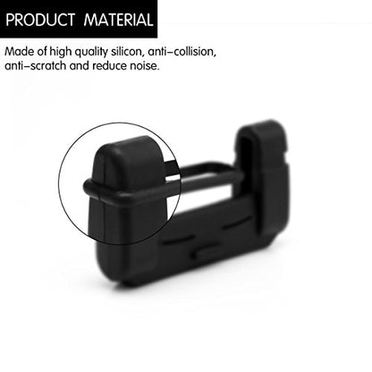 Car Safety Belt Buckle Covers, 2PCS Universal Seat Belt Clips Cover, Anti-Scratch Silicon Seat Belt Buckle Protector, Car Interior Accessories (Black)