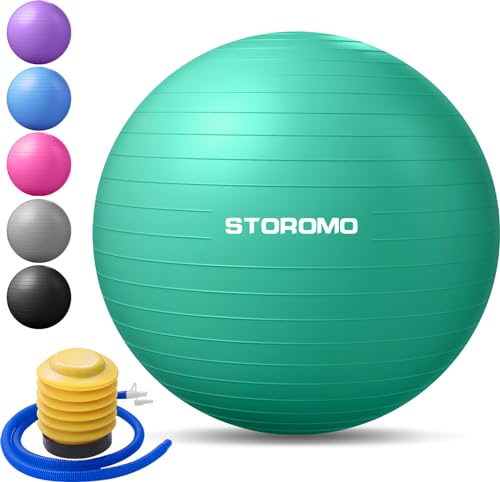 Anti-Burst Pregnancy Exercise Ball – High Weight Capacity Stability Ball for Yoga, Pilates & Labor Support, Eco-Friendly PVC Fitness Ball for Moms, Includes Pump (45cm-95cm) - color: Green, size: 65 cm