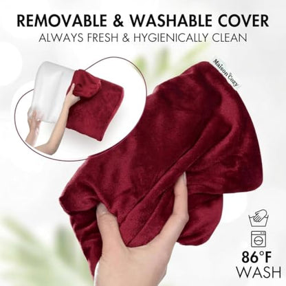 Inflatable Wedge Pillow, Travel, Leg Elevation, Sleep (Red) - color: Red