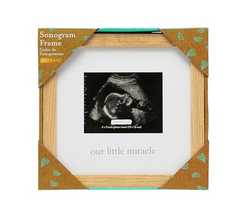 Kate & Milo Our Little Miracle Sonogram Picture Frame, Natural - color: Our Little Miracle Frame