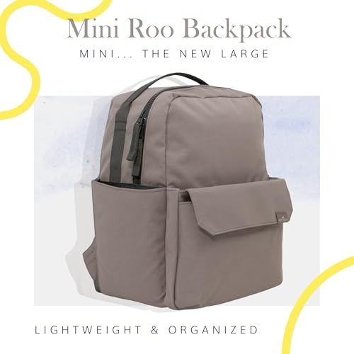 Mini Roo Diaper Bag Backpack, Truffle Brown Baby Bag - 6 Pocket Everyday - color: Truffle