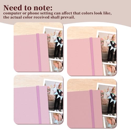 Linen Memory Book 8.5x11 in, Window Cover 30 Sleeves Pink - color: Pink, size: 8.5"X11" 30Sheets