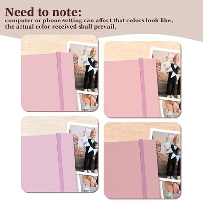 Linen Memory Book 8.5x11 in, Window Cover 30 Sleeves Pink - color: Pink, size: 8.5"X11" 30Sheets