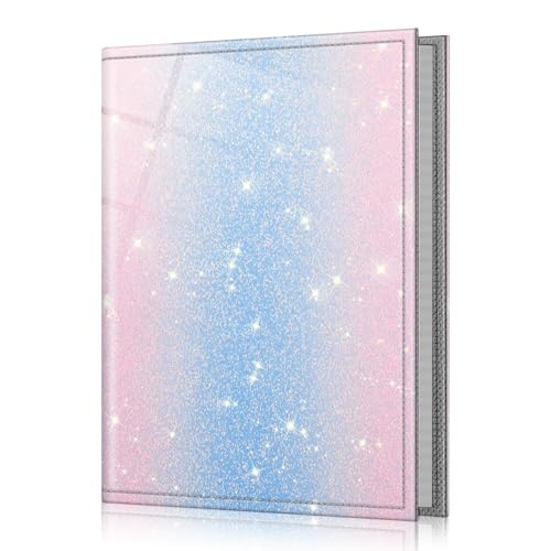 Fintie Photo Album 4x6 Photos - 52 Pockets Small Wallet Albums For Family - color: Glittering Pink/Blue