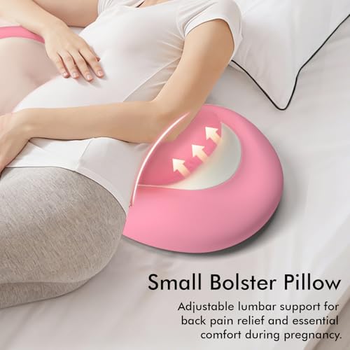 Pregnancy Pillows for Sleeping, Memory Foam Cooling Maternity Wedge Pillow - color: Pink