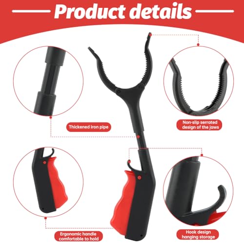 Grabber Tool, 4pcs 30cm/12inch Short Grabber Reacher Tool Claw Rubbish Tong
