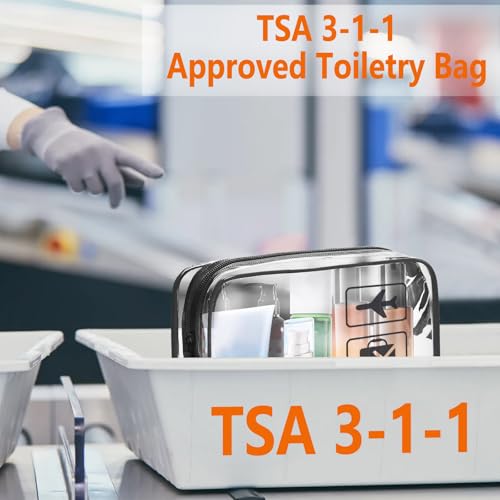 Clear Travel Bags for Toiletry,Makeup Bag-10Pcs, Toiletry Bag - color: 10pcs-Black