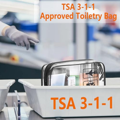 Clear Travel Bags for Toiletry,Makeup Bag-10Pcs, Toiletry Bag - color: 10pcs-Black