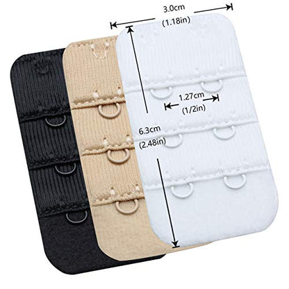 Wingslove Womens Bra Extender Bra Band Breathing room 3pcs-Pack Multi-size - color: 2 Hook 1/2 Inch